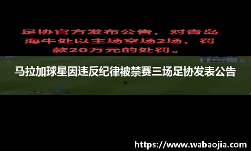 马拉加球星因违反纪律被禁赛三场足协发表公告